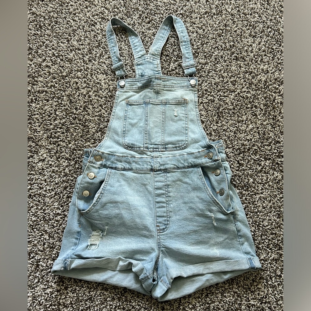 No Boundaries juniors overall shorts